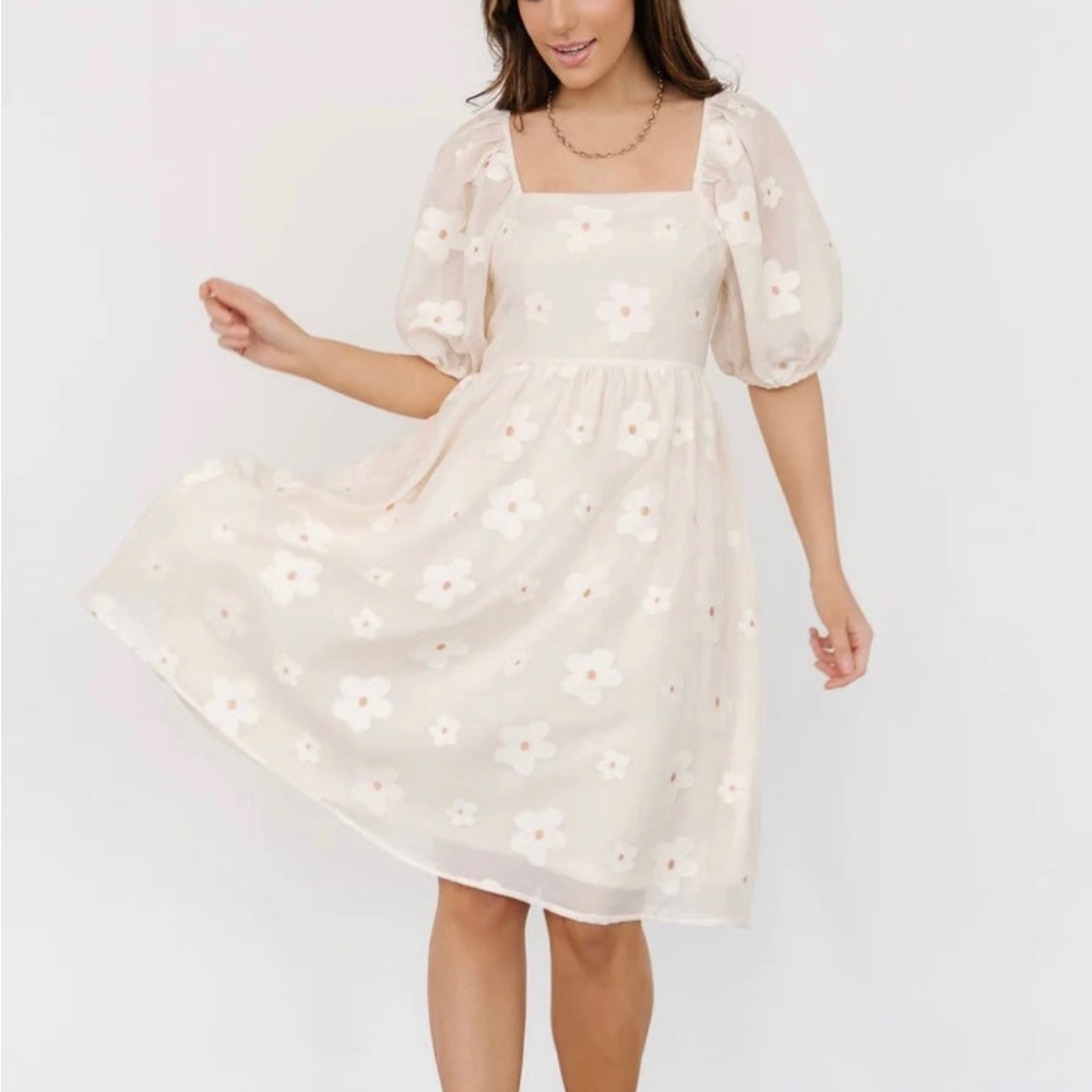 Vintage Smocked Daisy Dress